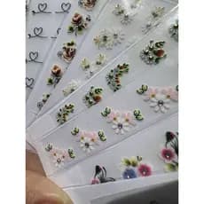100 ADESIVOS COM APLICAÇAO DE PEDRINHAS PARA UNHAS