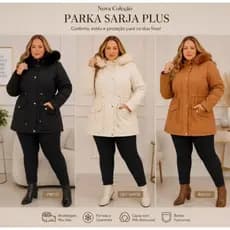 Jaqueta Parka Forrada Pelucia Plus Size S G2 ao G5