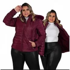 Jaquela Nylon Plus Size forrada Peluciada outono e inverno mr