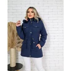 Jaqueta Parka Casaco Sobretudo Forrada Pelucia Bolsinho