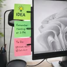 Porta Suporte Agenda Mensagem Clips 3D Para Monitor Organizador de Tarefas