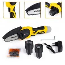 Mini Motosserra a Bateria 25V 800W Bivolt Recarregável com 2 Baterias de Lítio -  Alta Performance