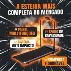 Esteira Ergométrica Residencial 120kg Knakasaki Dobrável Fácil De Guardar Academia Em Casa Promoção