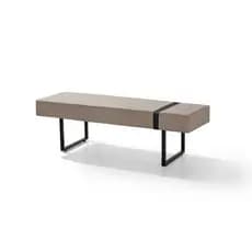 Banco Puff Recamier Estofado 100cm Pé da Cama para Quarto Sala Banco Decorativo com Pés Resistentes