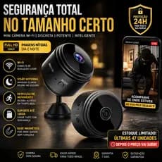 SecureCam Noir Mini Câmera Espiã A9 Wifi com Sensor e Visão Noturna