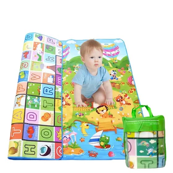 Tapete de Atividades Tatame Infantil Emborrachado Dobrável Dupla Face 180x120