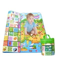 Tapete de Atividades Tatame Infantil Emborrachado Dobrável Dupla Face 180x120
