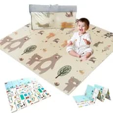 Tapete Infantil Emborrachado Térmico Tatame Antiderrapante Dobrável Dupla Face 6mm 1,80x1,50m