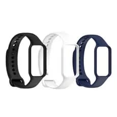 Kit 3 Pulseira Para Mi Band 8 Active Silicone Soft Lisa Premium