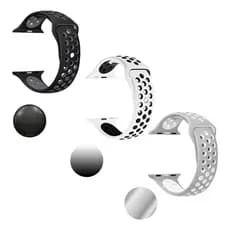 Pulseiras Silicone Furadinha Para Apple Watch Smartwatch Ultra 42 A 49mm