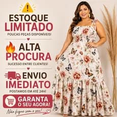 Vestido Longo ESTAMPA DIGITAL Feminino Alcinha Lastec No BustoElegante Casual Confortável Envio Imediato