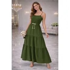 Vestido Longo Feminino Confortável Elegante  Ajuste na cintura  Caimento Perfeito