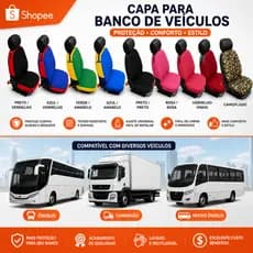CAPA DE BANCO ônibus/ caminhão/ micro-ônibus/ escolar ( motorista e cobrador de ônibus)