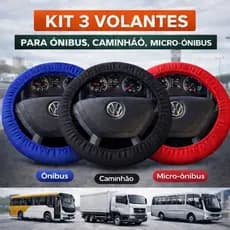 kit 3 capas de volante para ônibus e caminhão acessório automotivo