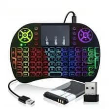 Mini Teclado RGB  Controle Sem Fio Para Smart Tv Tv Box Pc tablet e video games