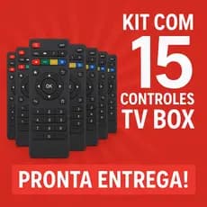 Kit Com 15 Controles Remoto Universal Compatível Com Tv Box Botões macios