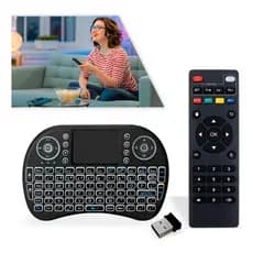 Controle Remoto E Teclado Smart Wireless Tv Box Pro 4k Novo