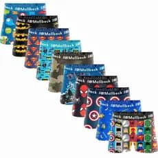 Kit 5 Cuecas Box Boxer Infantil Mallbeck Microfibra