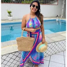Saia Pareô/Envelope praia, saia envelope, saia longa, saia transpassada, saia para praia- moda praia