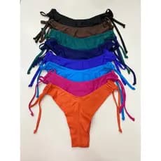 Calcinha de biquíni sem costura com amarração, calcinha de biquini asa delta, calcinha fio duplo, biquini semi fio