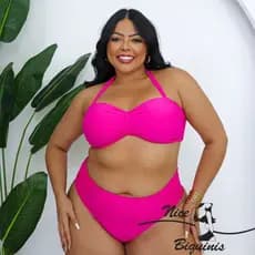 Biquini bojo Tomara que caia, biquini com bojo e sustentação - Plus Size