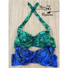 Biquíni bojo nó/sustentação estampado, biquini com bojo sustentação - M(42) ao 56 plus size