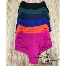 Calcinha de biquini Hot Pants Drapeado Fio duplo, calcinha hot pants plus size semi fio