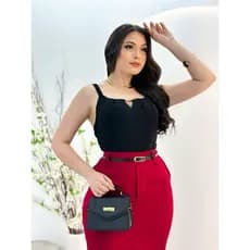Blusa de Alcinha com ponteira dourada