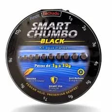 Kit Chumbada de Pesca Black Agua Mansa Troca Rapida 1g até 10g Chumbo para Pesca - Smart Chumbo