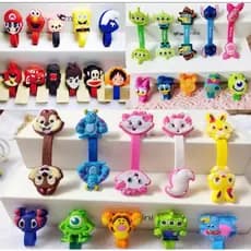 Organizador de Fio de Cabo de Celular fone personagem para organizador para organizador o fio na bolsa enrolado fácil e protege