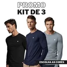 Kit 3 Camisas Dry Segunda Pele Academia Treino Corrida Símbolo Refletivo