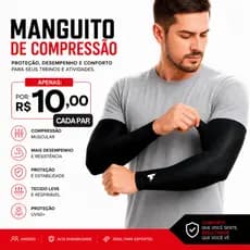 PROMOÇÃO 2 Pares de Manguito Segunda Pele Proteção UV50+ Mangote Termico Unissex Varias Cores