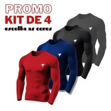 Promoção Kit 4 Camisas Uv Segunda Pele Térmica Malha Fria Unissex
