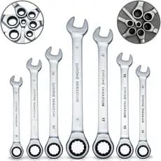 Kit Jogo De Chave Combinada Com Catraca Boca Estrela Profissional 8-19mm 7 Peças