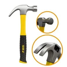 Martelo Tipo Unha Profissional, Aço Temperado, Martelo Ergonômico, Emborrachado, Ferramenta De Aço