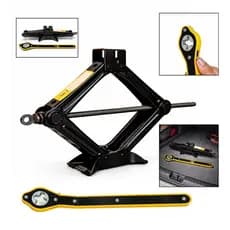 Macaco Mecânico Sanfona Universal + Chave Catraca Para Carros Passeio 1500kg Automotivo Aço Reforçado