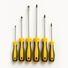 Kit Chaves de Fenda e Philips Imantadas 6 Peças, Aço Temperado, Chave Cruzada e Reta, Cabos Ergonômicos, Emborrachado