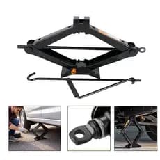 Macaco Mecânico Sanfona Universal 2 Toneladas Para Carros Grandes Pesados Automotivo Aço Reforçado Suporta 2000kg