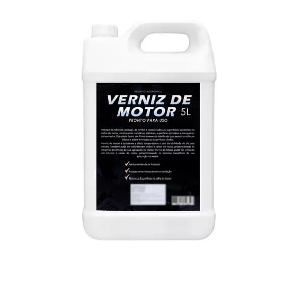 VERNIZ FINALIZADOR PARA MOTOR MOTO E CARRO RESISTENTE A ALTA TEMPERATURA 5 LITROS