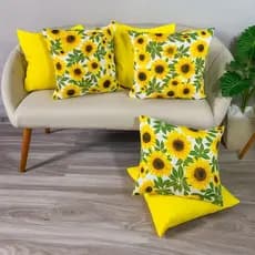 KIT c\ 6 ALMOFADAS CHEIAS PARA QUARTO SALA OU SOFÁ 45x45cm CAPAS COM ZÍPER