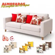 ALMOFADAS DECORATIVAS p/QUARTO SALA OU SOFÁ KIT 4 UND c\ ENCHIMENTO OU KIT 4 UND CAPAS