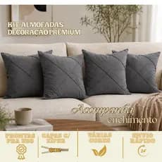ALMOFADAS DECORATIVAS c\ ENCHIMENTO SUEDE DRAPEADO BOHO ELEGANTE  KIT c\2,3e4UND