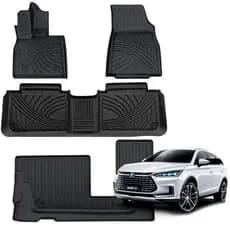 Tapete Automotivo Bandeja Protetora De Borracha Para Carro BYD Tan Conjunto 4 Peças 3D Ekap