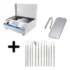 Estufa Esterilizador Podologia Kit 12 Bisturi Profissional