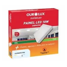 PLAFON LED SOBREPOR 18W BIV 6500K QUADRADO OUROLUX