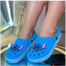 Sandalia Chinelo BABUCHE Stitch Personagens Azul Branco Calce Facil Feminino Masculino Unissex promoção Lançamento