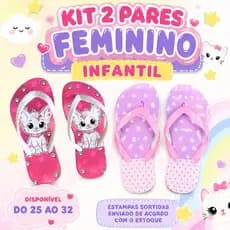 Chinelo Infantil Criança Estampas Sortidas 25 ao 32 Chinelinho Menina unissex