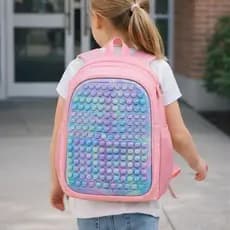 Mochila Escolar Grande Infantil Fidget Pop It Com Alças