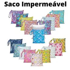 Saco Bolsa Impermeável Fralda Ecológica - Bolsa - Fralda de Pano Happy Flute