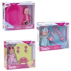 Boneca Toots Baby Bambola Hora do Banho com Banheira Papinha e Médica para crianças Menina